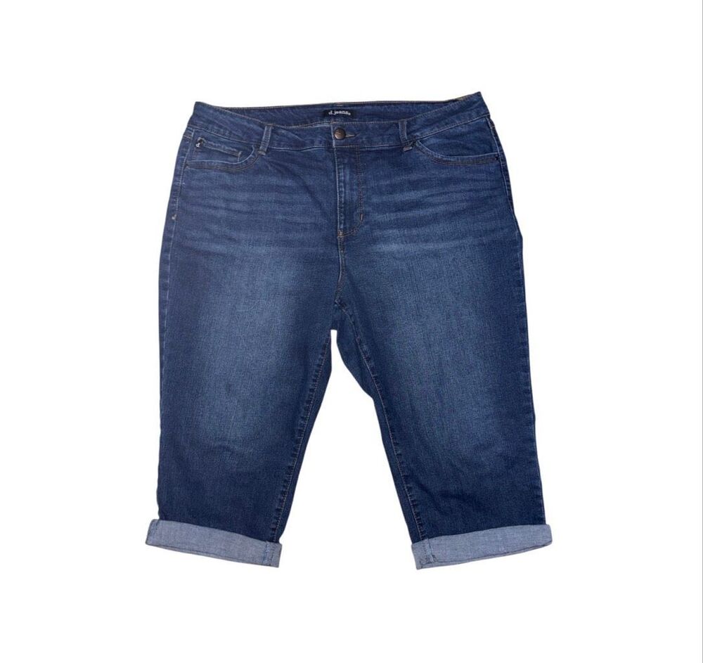 D Jeans Plus Size Cropped Jeans